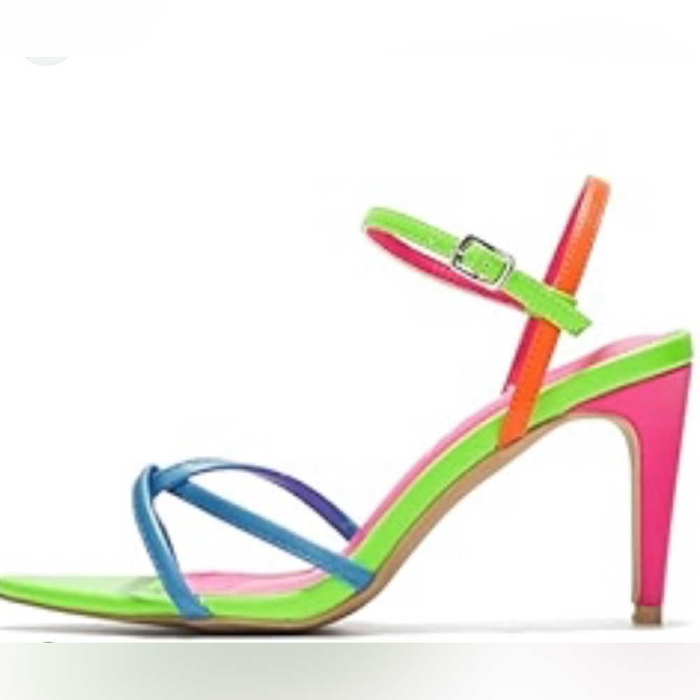Cape Robbin Lorenza Colorful Strappy High Heels NWOT